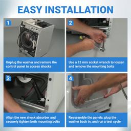 [Lifetime Warranty] DC66-00470A & DC66-00470B Washer Shock Absorber Replacement - Compatible with Samsung Washing Machines - Replaces AP4206426 2020946 DC66-00650C DC66-00650D PS4212219 - Pack of 4 thumbnail 6