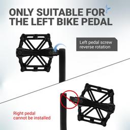 [Lifetime Warranty] Crank Left Arm with Diamond Hole, 170mm Aluminium Alloy Bicycle Crank Arm Left Replacement for Mountain Bike Road Bike (Black) thumbnail 4