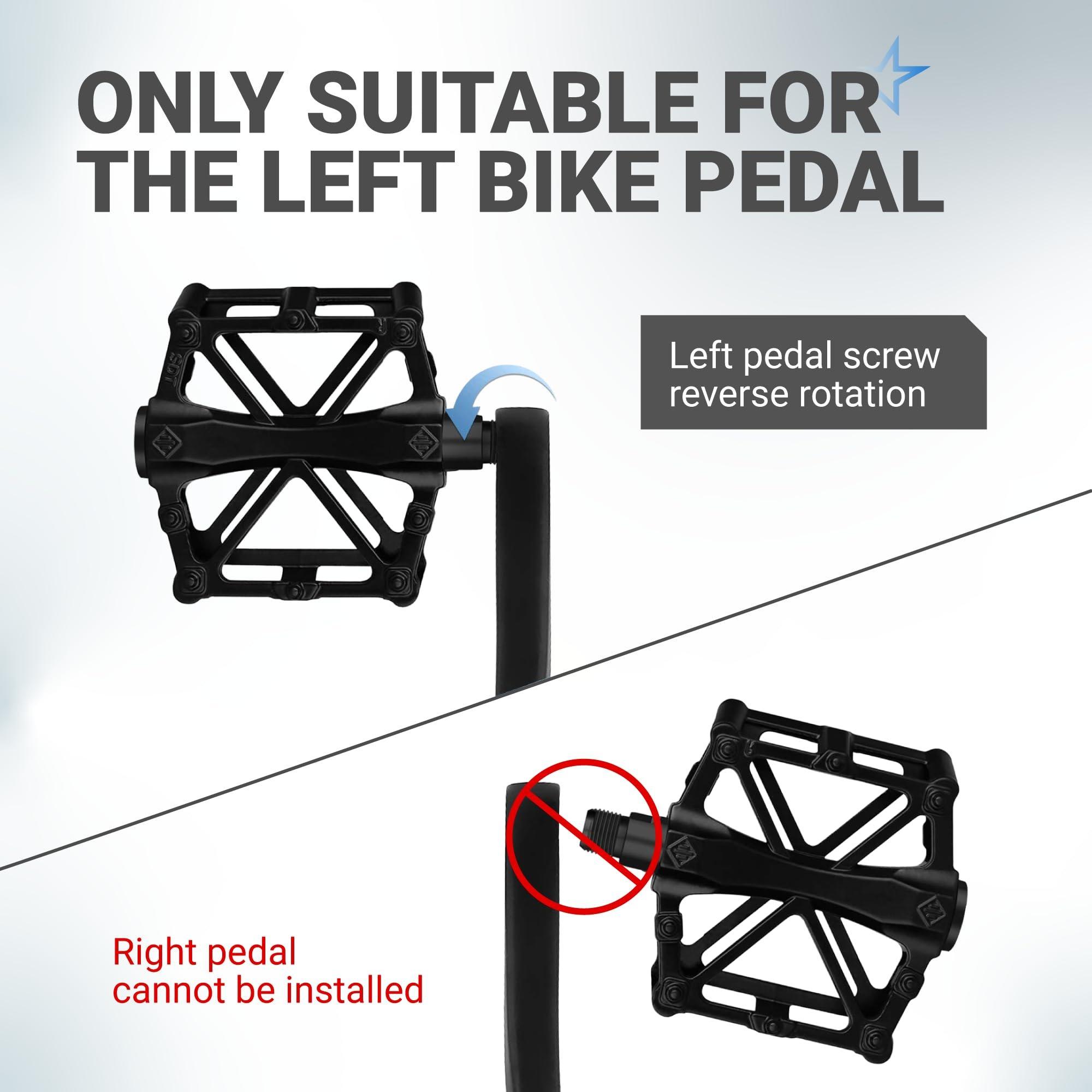 [Lifetime Warranty] Crank Left Arm with Diamond Hole, 170mm Aluminium Alloy Bicycle Crank Arm Left Replacement for Mountain Bike Road Bike (Black) image 4