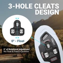 [Lifetime Warranty] Bike Cleats - Compatible with Look KEO Pedals - 0-Degree Float Fixed Cleat for Cycling Shoes Suitable for Spinning Indoor Cycling Mountain Biking Outdoor Road Cycling - Pack of 2 thumbnail 4