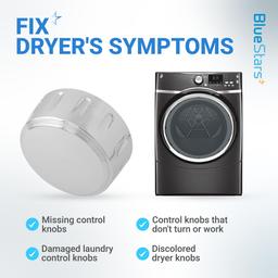 [Lifetime Warranty] WE01X21167 Control Knob - Compatible with GE Dryer & Washer GFW450SSM1WW GFW450SPM1DG GFDS170GH0WW - Replaces PS11725223 AP5986370 4392876 WH11X23474 thumbnail 4