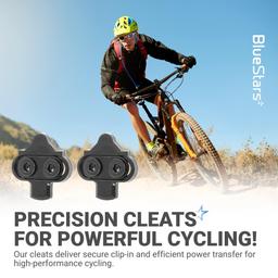 [Lifetime Warranty] Bike Cleats - Compatible with Shimano SPD & Look X-Track Pedals - Cycling Cleat for Cycling Shoes Suitable for Spinning Indoor Cycling Mountain Biking Outdoor Road Cycling - Pack of 2 thumbnail 2