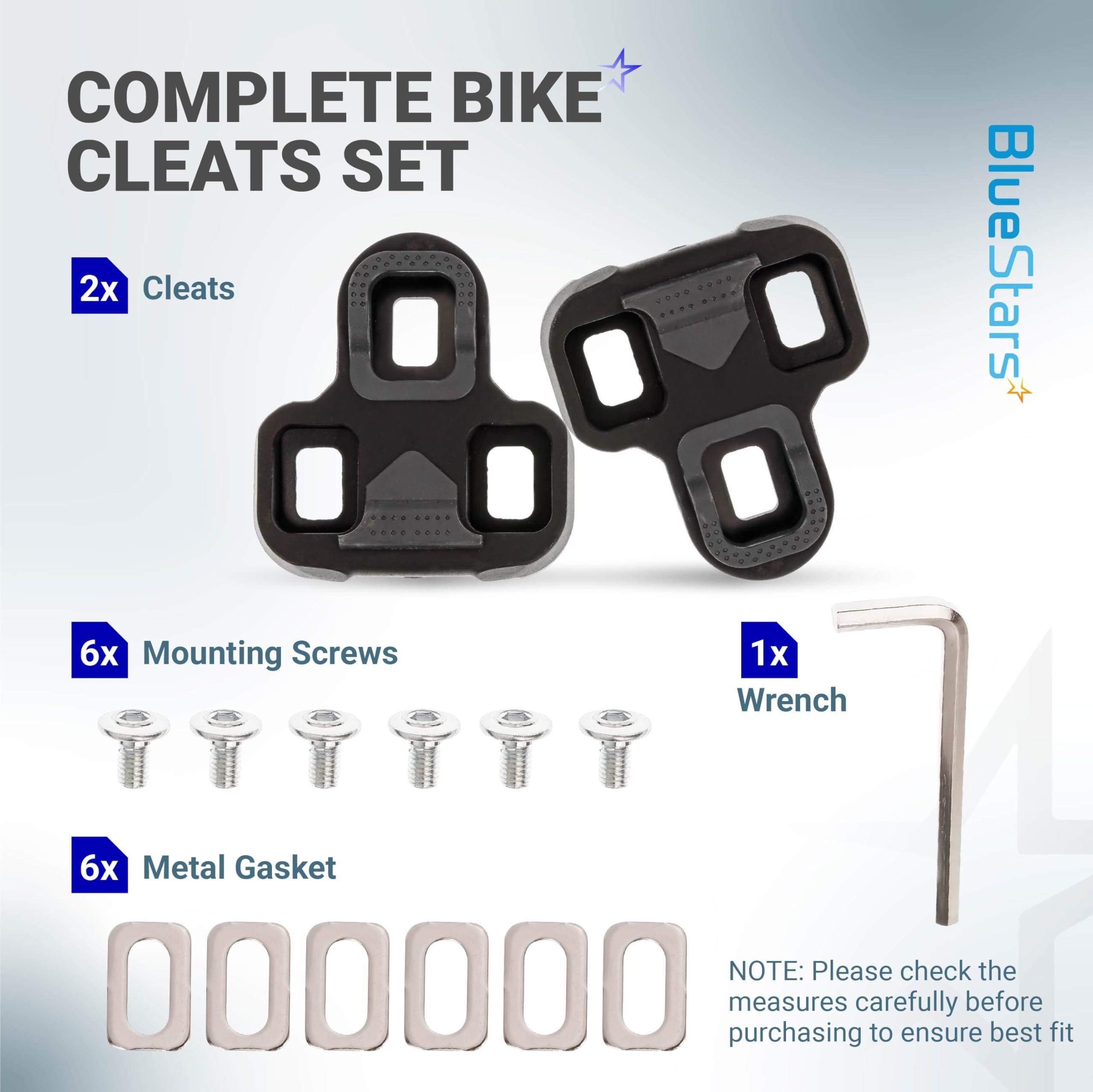 [Lifetime Warranty] Bike Cleats - Compatible with Look KEO Pedals - 0-Degree Float Fixed Cleat for Cycling Shoes Suitable for Spinning Indoor Cycling Mountain Biking Outdoor Road Cycling - Pack of 2 image 1