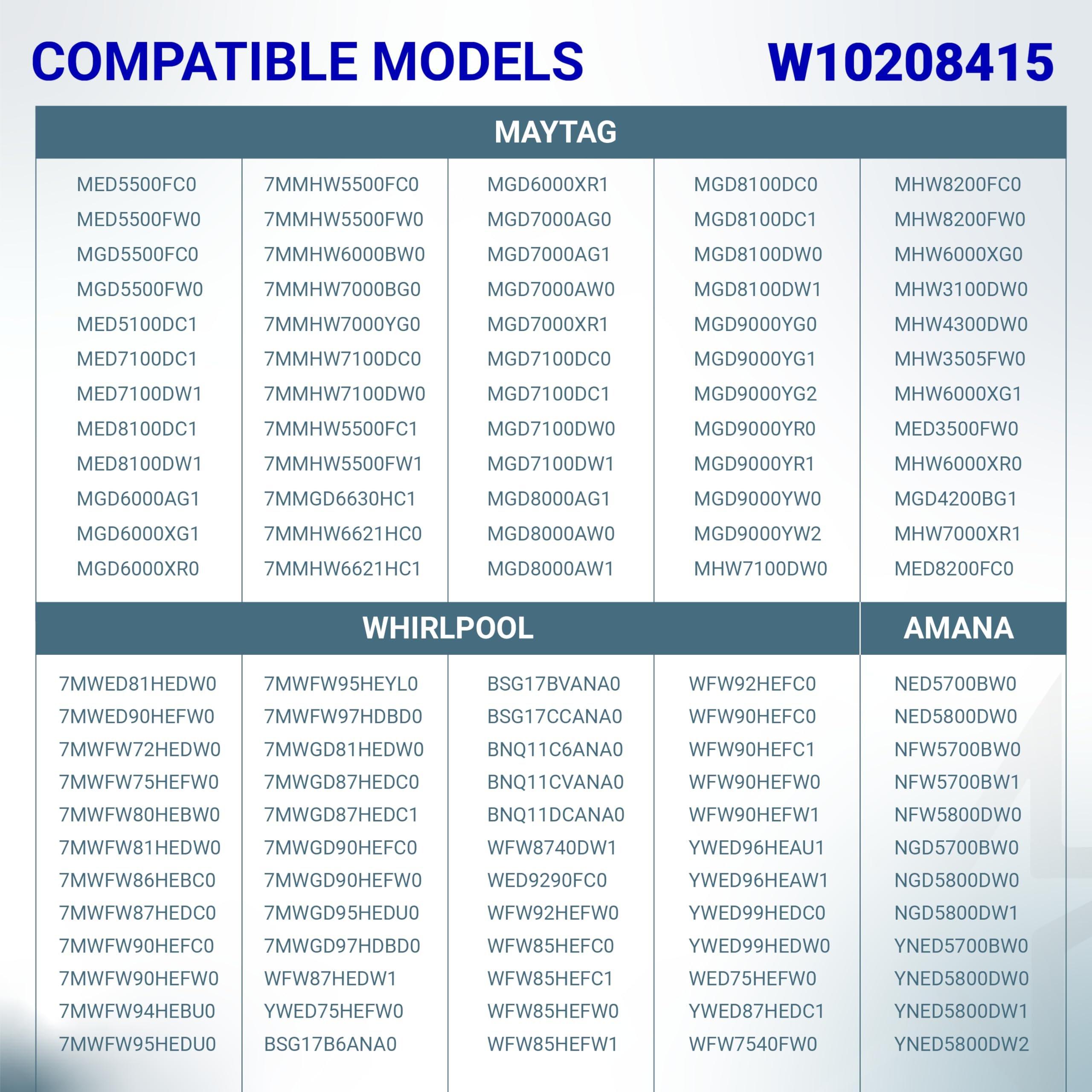 [Lifetime Warranty] W10208415 WPW10208415 Dryer Washer Door Hinge - Compatible for Whirlpool Maytag Kenmore Crosley Front Loader Dryer and Washer Hinges - Replaces 1872427 AP6017115 PS11750410 EA11750410 image 7