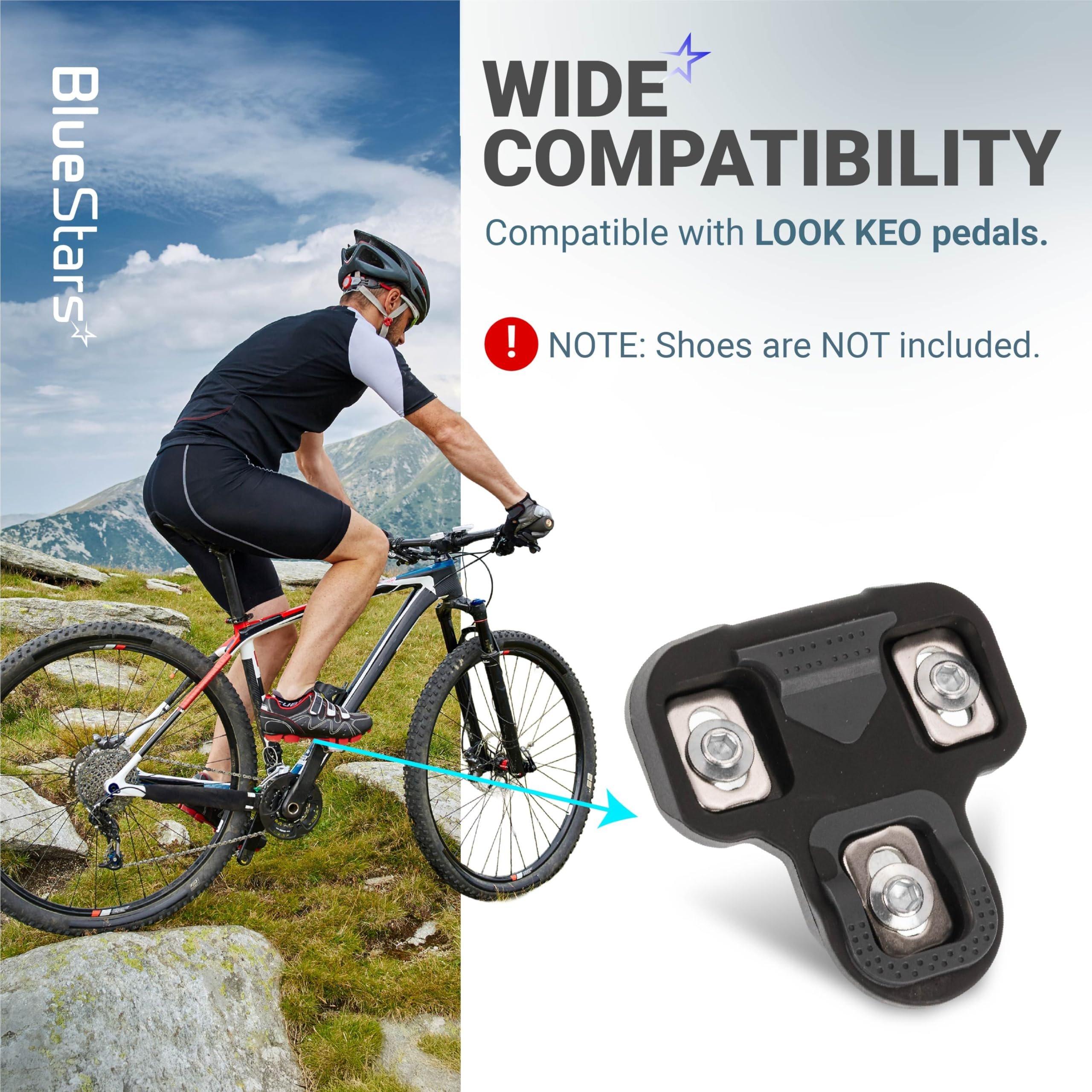 [Lifetime Warranty] Bike Cleats - Compatible with Look KEO Pedals - 0-Degree Float Fixed Cleat for Cycling Shoes Suitable for Spinning Indoor Cycling Mountain Biking Outdoor Road Cycling - Pack of 2 image 6