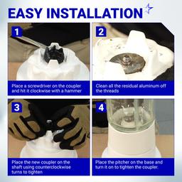 [Lifetime Warranty] 9704230 Blender Drive Coupler with Spanner Kit - Compatible with KitchenAid KSB5WH, KSB5, KSB3 - Replaces WP9704230VP WP9704230 AP6013694 thumbnail 4