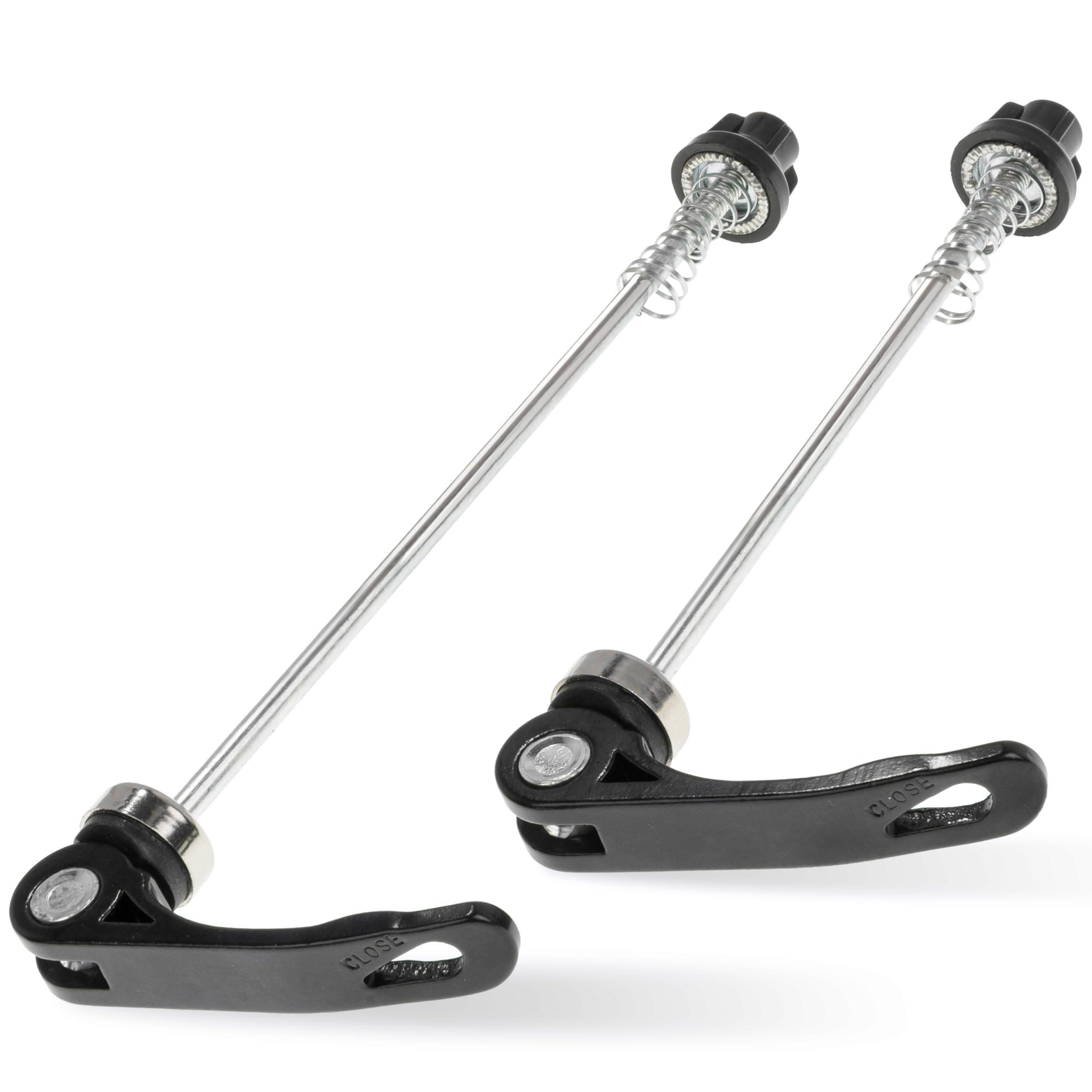 [Lifetime Warranty] Quick Release Skewer Front & Rear Wheel Axle for Mountain Bike, Road Bike, BMX Bicycle, MTB Wheel Hub, Aluminium Alloy Clip Bolt Lever Axle Set (1 Pair) image 0