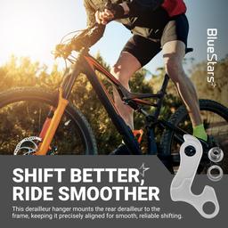 [Lifetime Warranty] Bicycle Bike Derailleur Hanger Derailleur Bracket Bike Tail Hook Frame Gear Tail Hook Aluminium Alloy Mountain Rear - for Cyclocross, Mountain, Road Racing Bike - Pack of 2 thumbnail 6