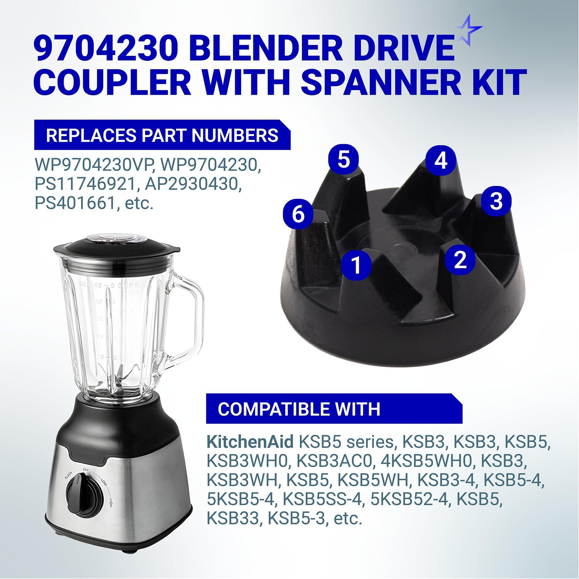 [Lifetime Warranty] 9704230 Blender Drive Coupler with Spanner Kit - Compatible with KitchenAid KSB5WH, KSB5, KSB3 - Replaces WP9704230VP WP9704230 AP6013694 image 5