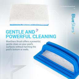 [Lifetime Warranty] Hand-Held Sponge Pool Scrub Brush - for Tile, Grout, Walls, Vinyl Liners, Spas, Tubs, Showers - Pack of 2 thumbnail 3