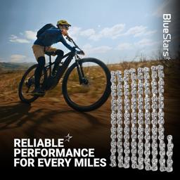 [Lifetime Warranty] 6/7/8 Speed Bike Chain 1/2 x 3/32 Inch (116 Links) with Pre-Install Connector - Anti-Rust Bicycle Chain - for MTB/Road/Gravel/Cyclocross Bikes - Compatible with Shimano SRAM Campagnolo thumbnail 6