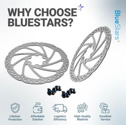 [Lifetime Warranty] 160mm Disc Brake Rotor Stainless Steel Bike Disc Brake Rotor with 6 Bolts - Fit for Road Bike Mountain Bike MTB BMX - Pack of 2 thumbnail 8