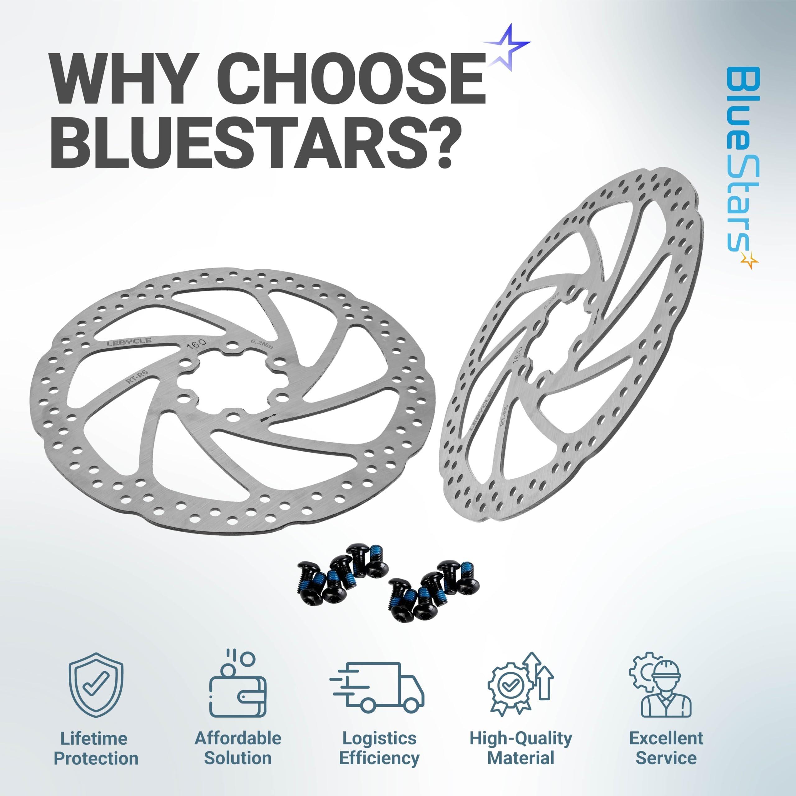[Lifetime Warranty] 160mm Disc Brake Rotor Stainless Steel Bike Disc Brake Rotor with 6 Bolts - Fit for Road Bike Mountain Bike MTB BMX - Pack of 2 image 8