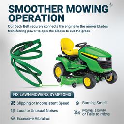 [Lifetime Warranty] [Upgraded Grip120] M154958 Secondary Deck Belt for 48 Inch Mower Deck J-Deere GT235 X300 X320 345 325 180 245 265 GX345 LX280 GT275 - Replaces 954-04055 754-04055 | 5/8" x 111.4" thumbnail 8