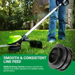 [Lifetime Warranty] SB00L00 String Trimmer Replacement Spool - Compatible with Greenworks 60V 80V ST60V ST60V-T0 ST80L200-0.08 Inch Dual Line Trimmer Refill for Greenworks Part 2906302 2901619 - Pack of 6 thumbnail 2