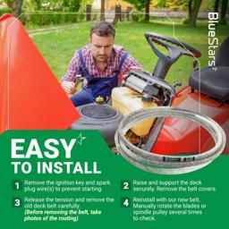 [Lifetime Warranty] 125907X 532125907 193214 Deck Belt - for 38" Deck Craftsman Husqvarna AYP Dixon Jonsered Poulan - Replaces 105732X 120302X 21546076 M79204 532193214 Mower Deck Belt | 1/2 x 90 thumbnail 9