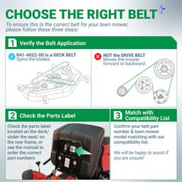 [Lifetime Warranty] 041-4022-00 Deck Belt - for Bad Boy Mowers Compatible with 42-inch CZT, MZ Series, Maverick HD, 54-inch MZ Magnum, 61-inch Outlaw | 5/8” x 141” thumbnail 3