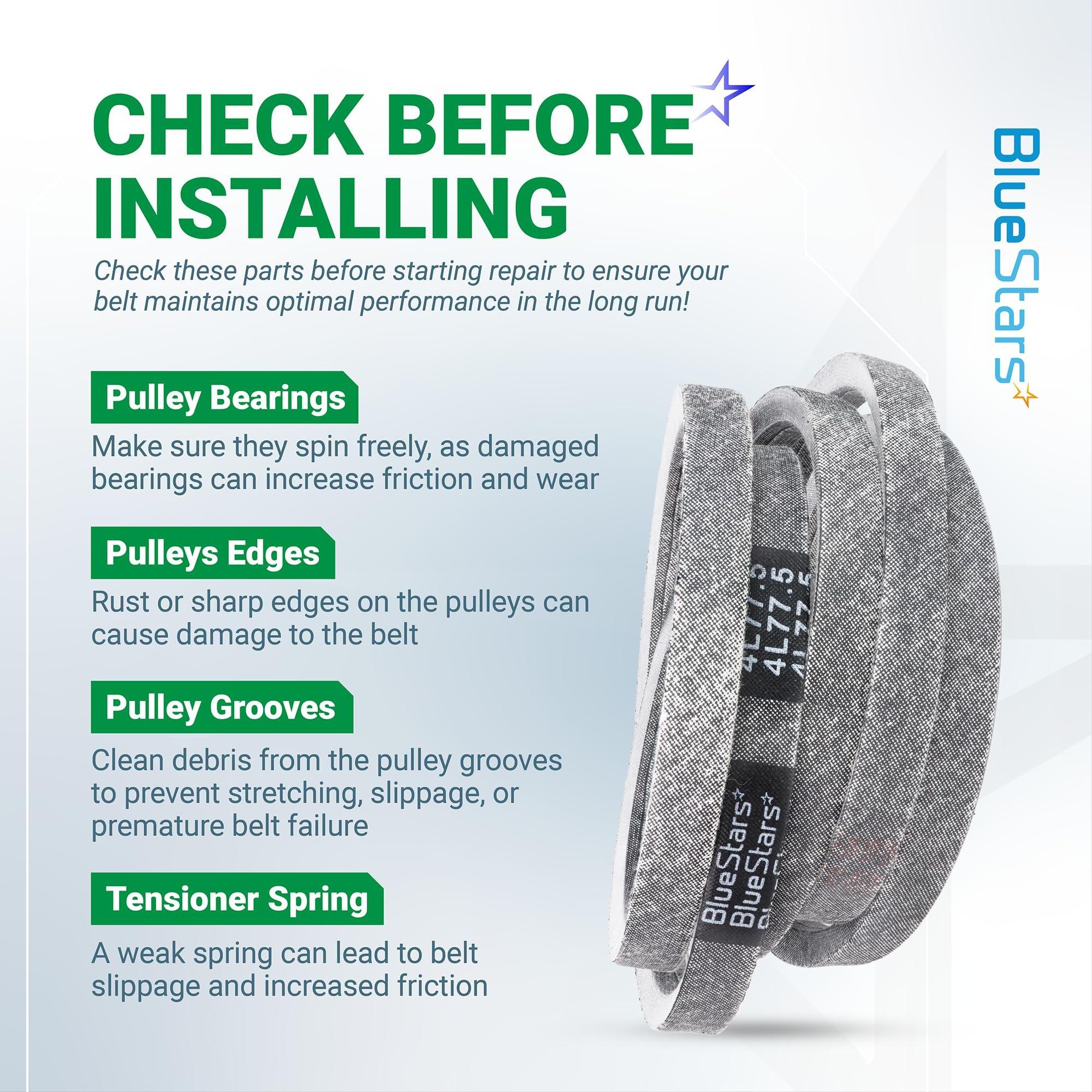 [Lifetime Warranty] 754-04062 954-04062 Deck Belt - for 38-inch MTD Troy Bilt Bolens 13AM762F765 13AM761F065 Yard Machines 13AC762F729 Murray M1338 Huskee 13A276LF031 Lawn Mower | 1/2" x 77.5" image 7