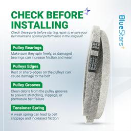 [Lifetime Warranty] 174368 Mower Deck Belt - for 48-inch Husqvarna, AYP, Poulan, Jonsered - Replaces 532174368, 532 17 43-68, 33907, PP13007, 532180483 | 5-8” x 90” thumbnail 7