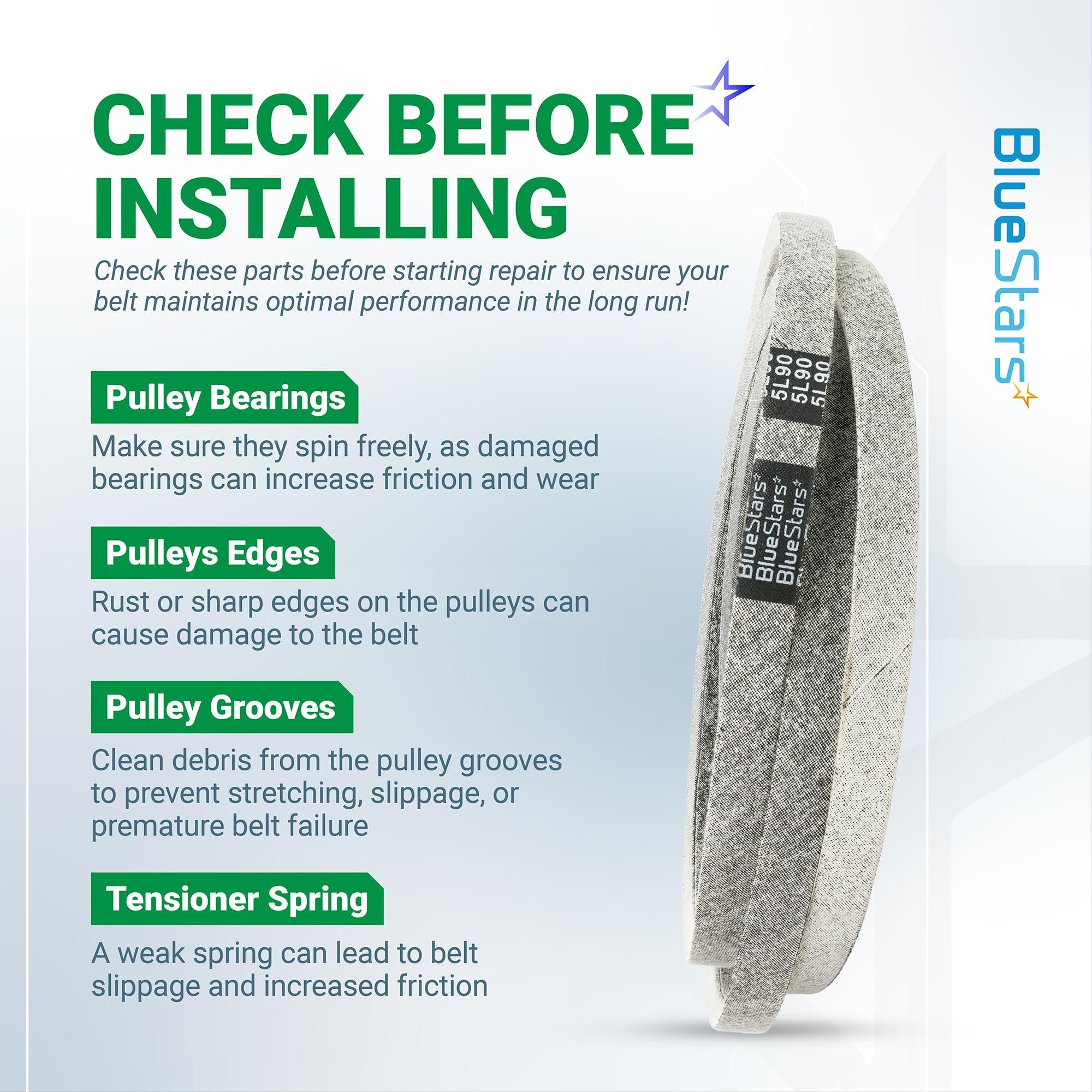 [Lifetime Warranty] 174368 Mower Deck Belt - for 48-inch Husqvarna, AYP, Poulan, Jonsered - Replaces 532174368, 532 17 43-68, 33907, PP13007, 532180483 | 5-8” x 90” image 7