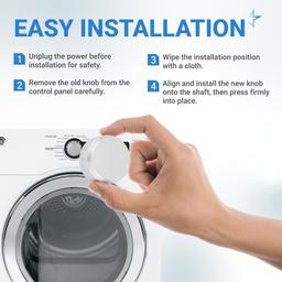 [Lifetime Warranty] WE01X21167 Control Knob Replacement - Compatible with GE Dryer & Washer GFW450SSM1WW GFW450SPM1DG GFDS170GH0WW - Replaces PS11725223 AP5986370 4392876 WH11X23474 thumbnail 5