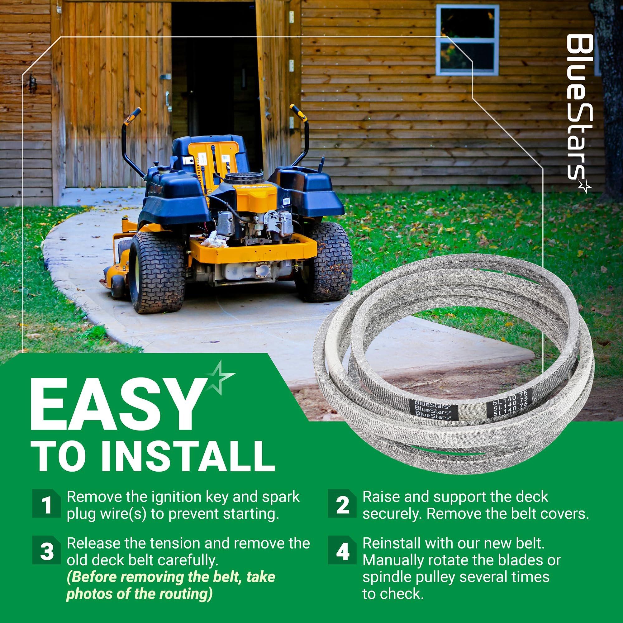 [Lifetime Warranty] 791988 Deck Belt Replacement for 52-inch Deck Hustler Raptor Zero Turn Mowers 52" 931899 932004US 933077 934414 934513US 934794 934802 935759 117164 EX 124379 | 5/8" x 140-3/4" image 9
