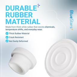 [Lifetime Warranty] Pool Ladder Bumpers for Inground Pool - Rubber Pool Ladder End Caps fit 1.9" Standard Tubing - White Inside Plug Protective Bumper Pool Step Covers, Inground Pool Ladder - Pack of 4 thumbnail 4