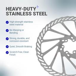 [Lifetime Warranty] 203mm Disc Brake Rotor Stainless Steel Bike Disc Brake Rotor with 6 Bolts - Fit for Road Bike Mountain Bike MTB BMX thumbnail 3