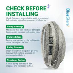 [Lifetime Warranty] 592951801 Deck Belt - for 54-inch Deck Husqvarna Z254F Zero-Turn Mowers RedMax RZT54 Zero Turn 54" Deck Mowers - Replaces 582236401 | 1/2" x 152'' thumbnail 8