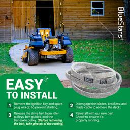 [Lifetime Warranty] 582558001 Deck Belt Replacement for 48 Inch Deck Husqvarna Z248F 48" Zero-Turn Mowers RedMax RZT48 Jonsered Z48F | Aramid Cord | 5/8" x 147.5" thumbnail 9