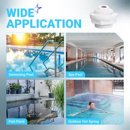 [Lifetime Warranty] SP1023 Pool Inlet Return Fitting for Hayward Above Ground Pool - 1-1/2" FIP Return Fitting with Locknut and Gasket & SP1419D Directional Flow Eyeball Jet - Pool Accessories - Pack of 2 thumbnail 8