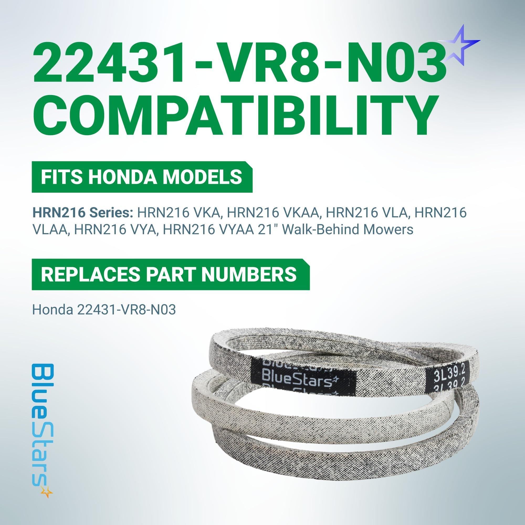 [Lifetime Warranty] 22431-VR8-N03 Drive Belt for Honda 21 Inch Walk-Behind Mowers HRN216 Series HRN216VKA HRN216VKAA HRN216VLA HRN216VLAA HRN216VYA Lawn Mower | 3/8" x 39.2" image 2