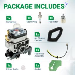[Lifetime Warranty] GX35 Carburetor Replacement for Honda GX35 GX35NT GX25 GX25N GX25NT Engine HHT35S HHT25S UMK435 String Trimmer Brushcutter - Replaces 16100-ZOZ-034 16100-202-815 Walbro WYB-16C thumbnail 2