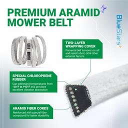 [Lifetime Warranty] 754-0642 Deck Belt - for 54-inch Deck Cub Cadet GT1554 LT1554 SLTX1054 SLT1554 LGT1054 MTD Troy-Bilt Toro - Replace 954-0642 112-0933 784322 Lawn Mower | 5/8” x 138” thumbnail 5