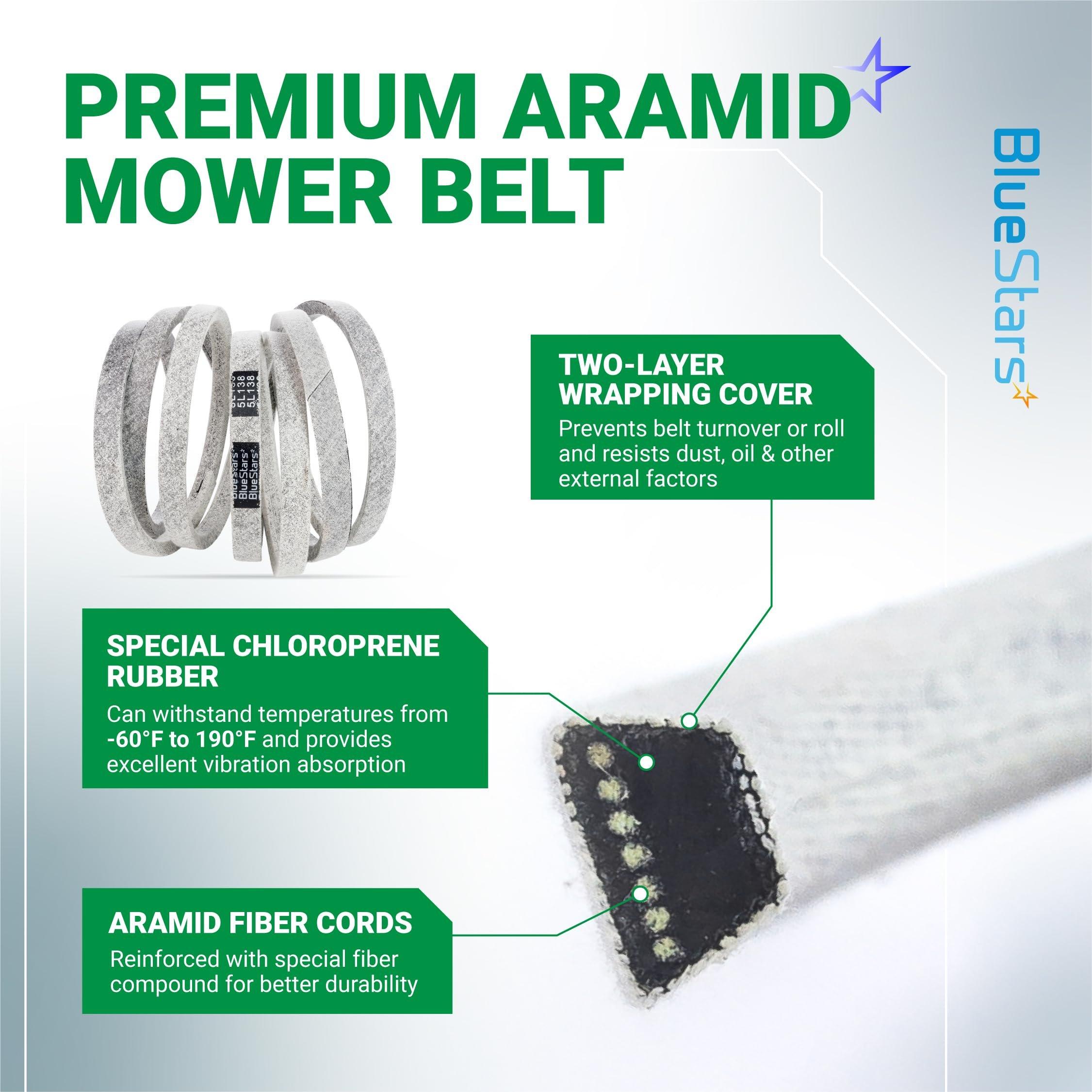 [Lifetime Warranty] 754-0642 Deck Belt - for 54-inch Deck Cub Cadet GT1554 LT1554 SLTX1054 SLT1554 LGT1054 MTD Troy-Bilt Toro - Replace 954-0642 112-0933 784322 Lawn Mower | 5/8” x 138” image 5
