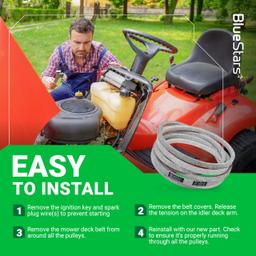 [Lifetime Warranty] 754-04240 954-04240 Mower Deck Belt - for 50” Deck Cub Cadet LTX 1050 LTX1050VT SLTX1050 MTD Craftsman | 162.9" x 0.5" thumbnail 7