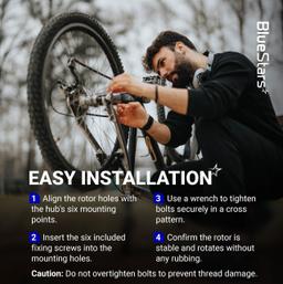 [Lifetime Warranty] 160mm Disc Brake Rotor Stainless Steel Bike Disc Brake Rotor with 6 Bolts - Fit for Road Bike Mountain Bike MTB BMX - Pack of 2 thumbnail 5