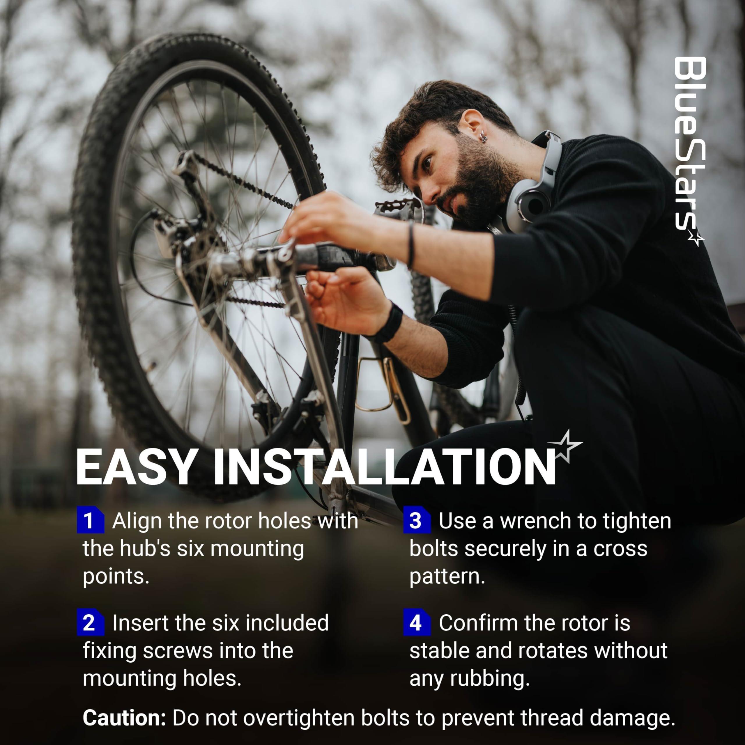 [Lifetime Warranty] 160mm Disc Brake Rotor Stainless Steel Bike Disc Brake Rotor with 6 Bolts - Fit for Road Bike Mountain Bike MTB BMX - Pack of 2 image 5