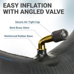 [Lifetime Warranty] 12/12.5 x 1.75/2.25 Inner Tubes with Bent Valve - Heavy-Duty 2mm Butyl Rubber - Replacement for Electric Scooters E-Bike Bicycle Tires - Pack of 2 thumbnail 5