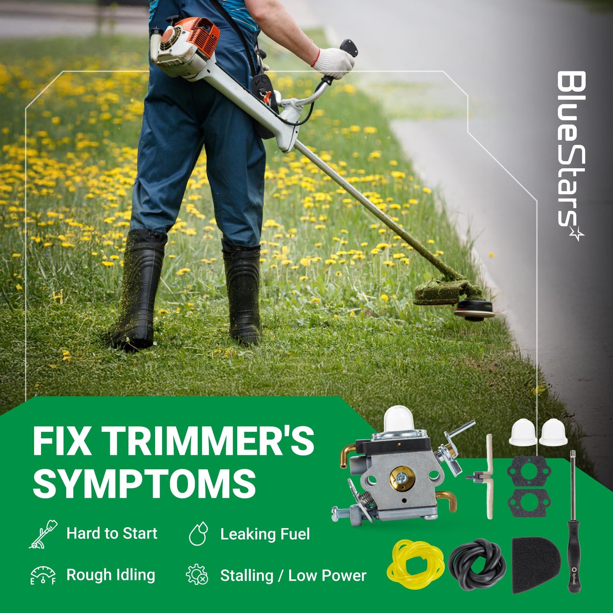 [Lifetime Warranty] 574386701 Carburetor - Compatible with Husqvarna 122LK 122LD 122LDX 122C WeedEater 2-Cycle 22cc Gas String Trimmer 581734301 with Adjustment Tool Air Fuel Filter image 8