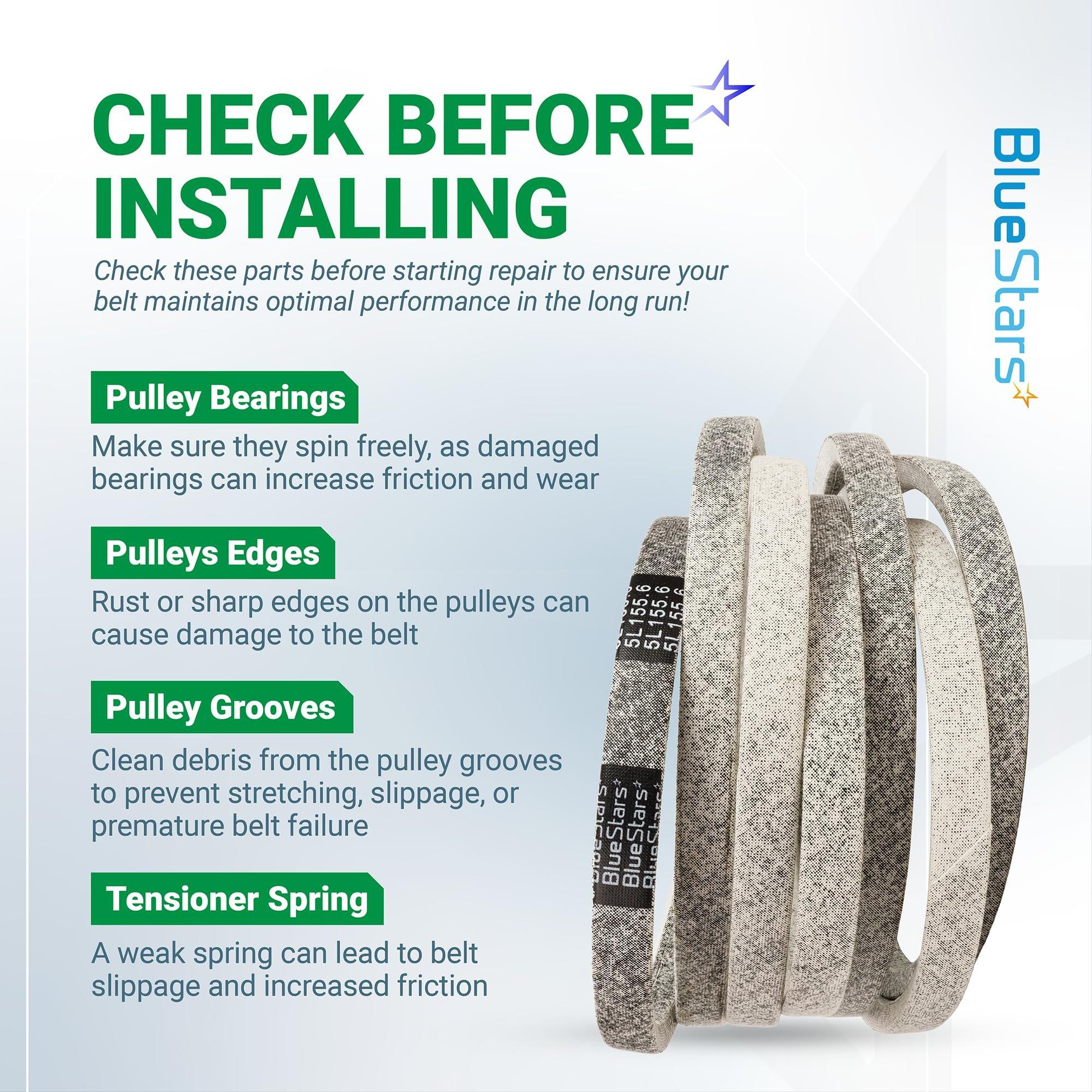 [Lifetime Warranty] 041-1560-00 Deck Belt - for 54-inch Deck Bad Boy MZ Magnum ZT Elite Maverick HD CZT Magnum Series 54" Zero Turn Mowers - Replaces 041156000 | 5/8" x 155.6" image 8