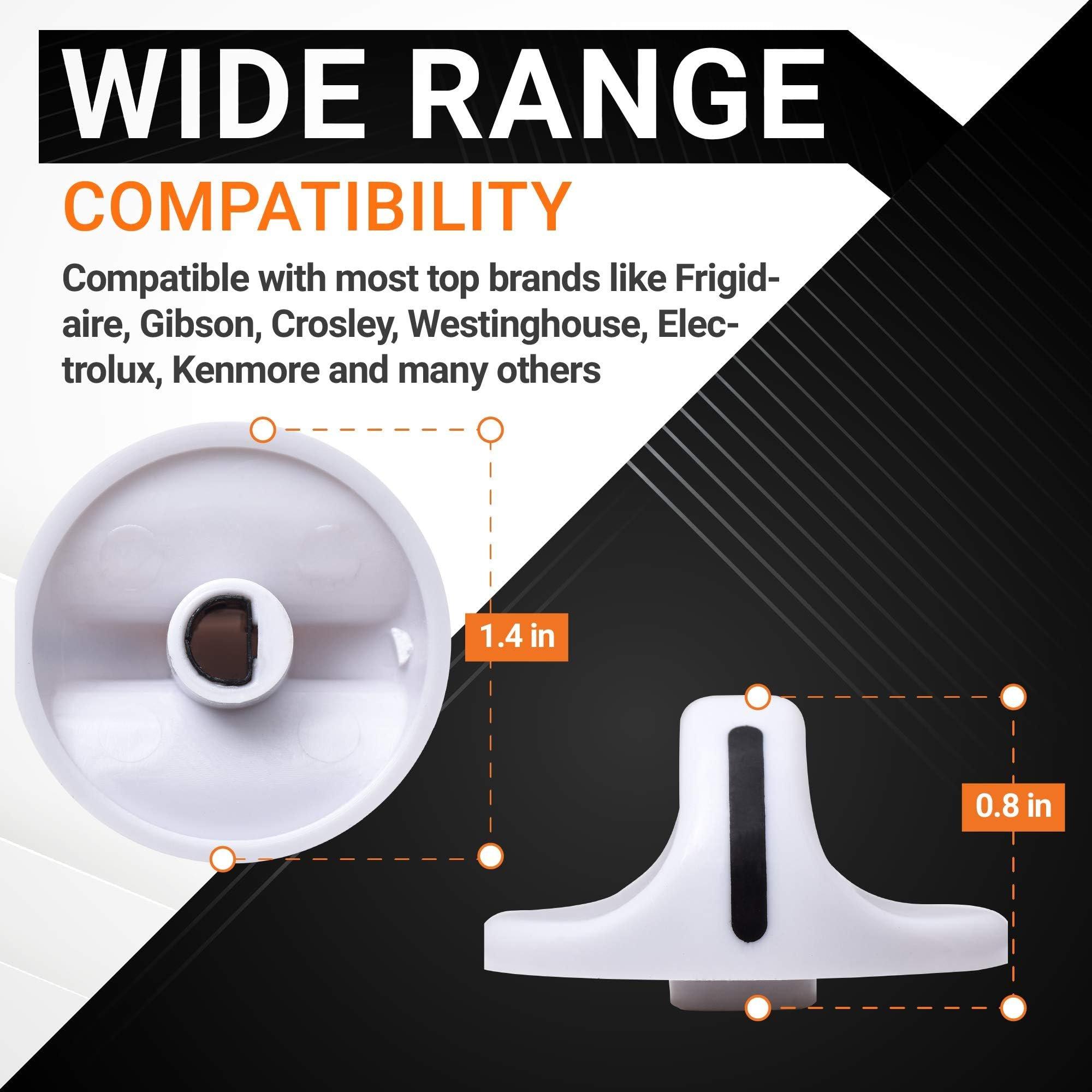 [Lifetime Warranty] 131965300 Dryer Timer Knob Replacement - Compatible with Frigi.daire Electrolux Dryers - Replaces 131666601 131666604 131666606 - Pack of 4 image 1