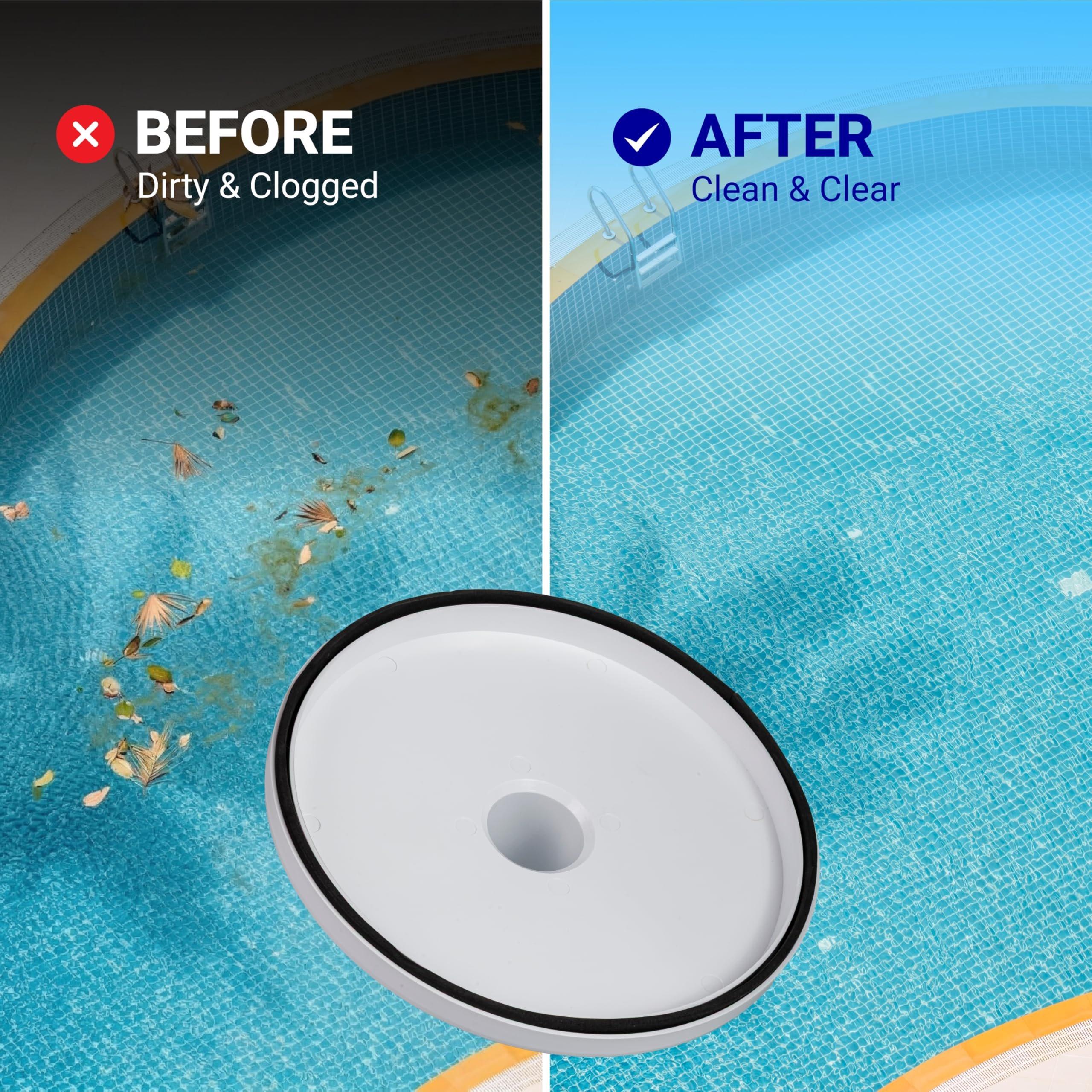 [Lifetime Warranty] SP1106 Pool Skimmer Vacuum Plate - Compatible with Hayward SP1082 1084 1085 1075 Skim Vac In-Ground Pool Skimmer Basket Cover, Hose Adapter Replacement image 4