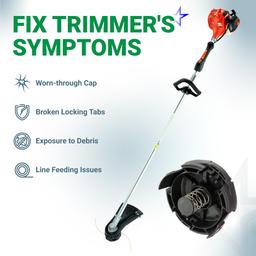 [Lifetime Warranty] Speed Feed 400 Trimmer Head Cap and Spring Kit - Compatible with Echo Weed Eater Head SRM-225 SRM-230 PAS-225 String Trimmer Echo Trimmer Parts X472000070 - Pack of 4 thumbnail 5