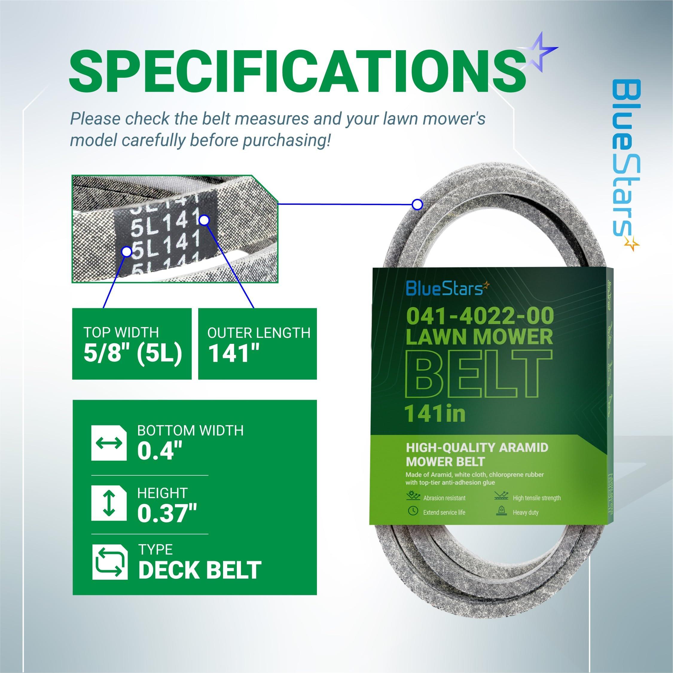 [Lifetime Warranty] 041-4022-00 Deck Belt - for Bad Boy Mowers Compatible with 42-inch CZT, MZ Series, Maverick HD, 54-inch MZ Magnum, 61-inch Outlaw | 5/8” x 141” image 1