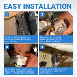 [Lifetime Warranty] 00631200 Dishwasher Drain Pump Motor Assembly Compatible with Bosch Thermador Dishwasher - 631200 Dishwasher Replacement Part PS11704799 AP5972147 1208028 4578287 thumbnail 6