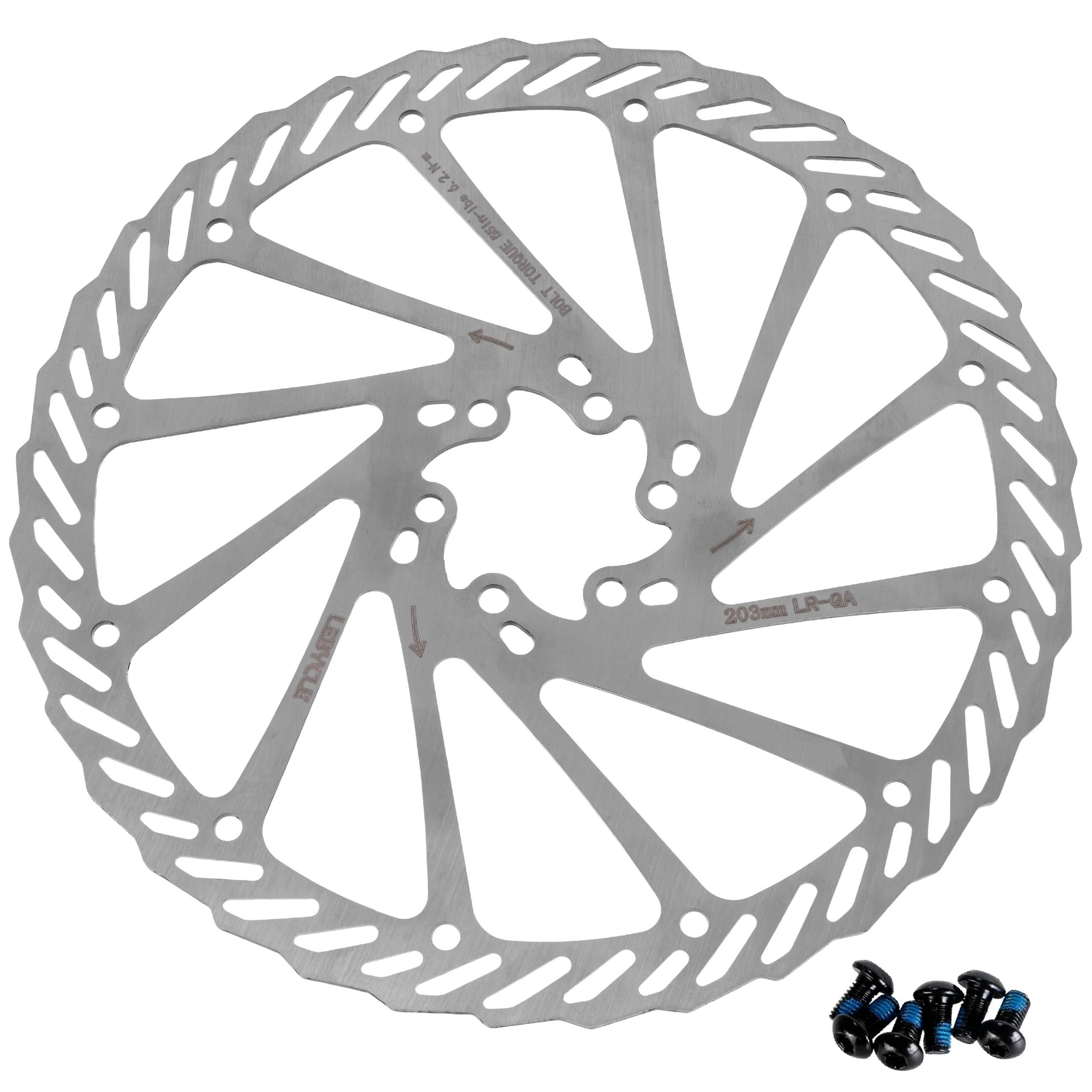 [Lifetime Warranty] 203mm Disc Brake Rotor Stainless Steel Bike Disc Brake Rotor with 6 Bolts - Fit for Road Bike Mountain Bike MTB BMX image 0
