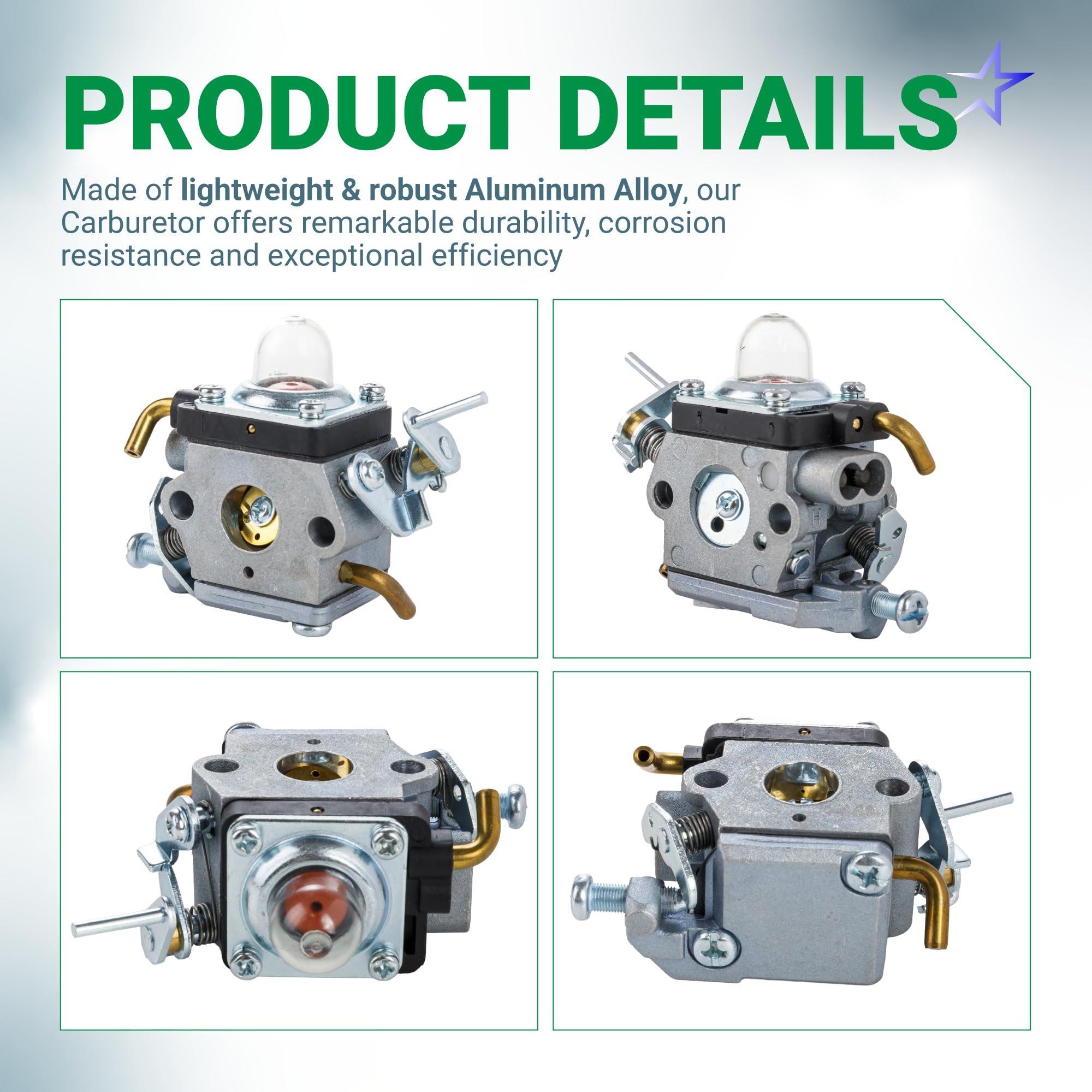 [Lifetime Warranty] 574386701 Carburetor - Compatible with Husqvarna 122LK 122LD 122LDX 122C WeedEater 2-Cycle 22cc Gas String Trimmer 581734301 with Adjustment Tool Air Fuel Filter image 6