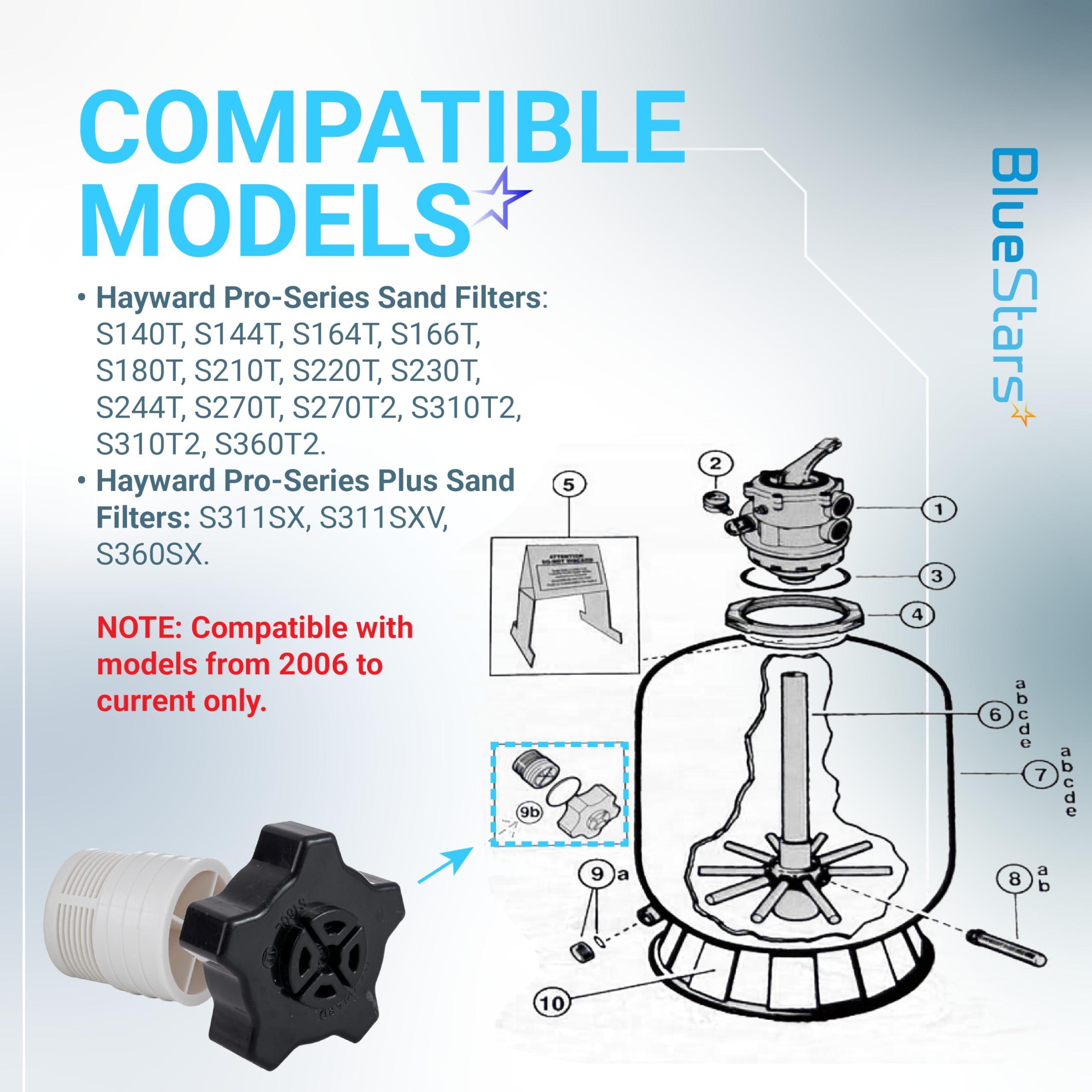 [Lifetime Warranty] SX180LA Pool Sand Filter Drain Cap Assembly - Compatible with Hayward SX180LA for Hayward Pro-Series and Pro-Series Plus Sand Filters S180T S210T S220T S230T S244T S311SX S311SXV S360SX image 4