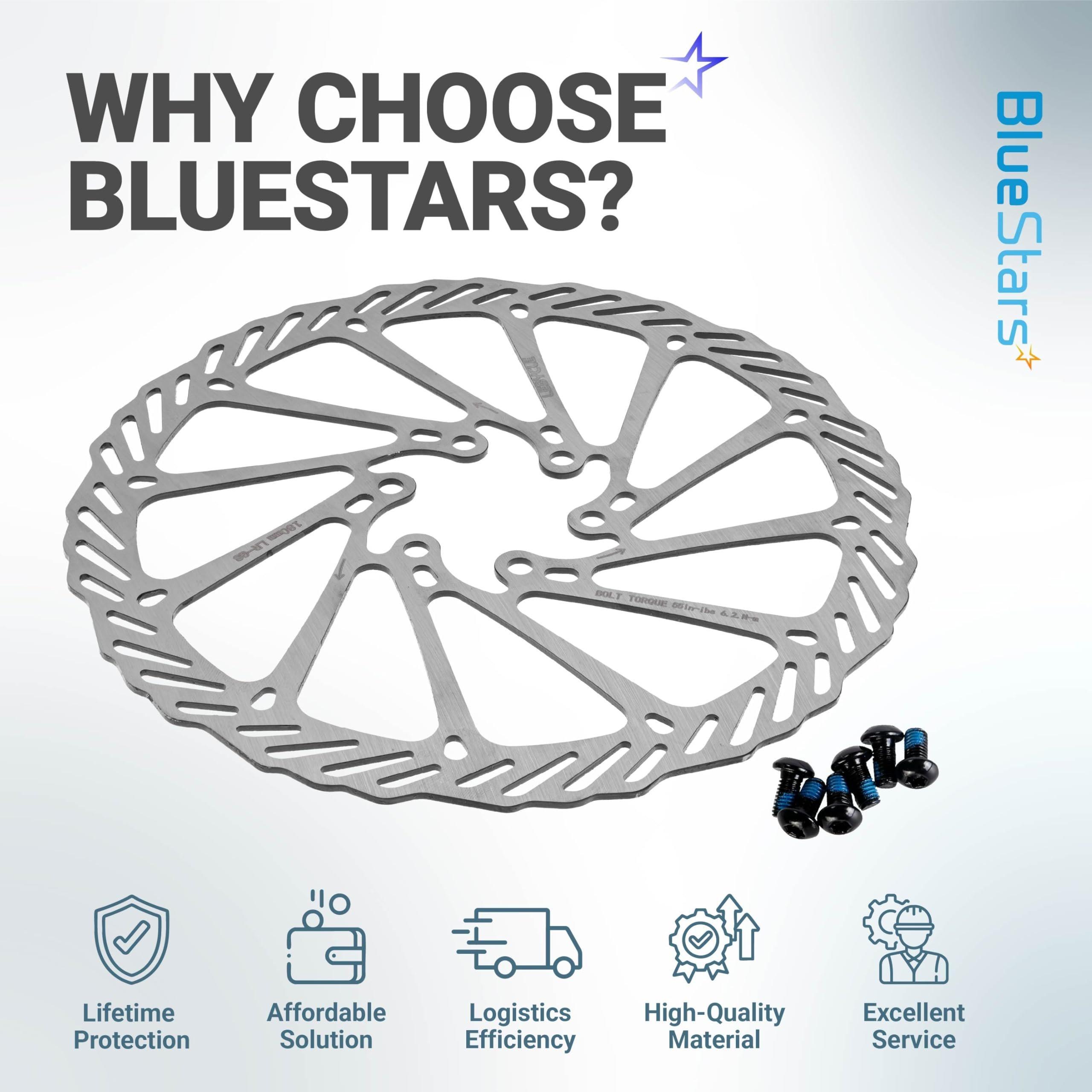 [Lifetime Warranty] 180mm Disc Brake Rotor Stainless Steel Bike Disc Brake Rotor with 6 Bolts - Fit for Road Bike Mountain Bike MTB BMX image 1